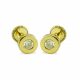 Pendientes donut circonita 4mm. oro 18k