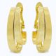 Pendientes doble aro liso mate oro 18k