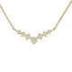 Gargantilla con 7 circonitas y garras brillo oro 18k