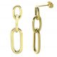 Pendientes largos eslabones 25x6mm. oro 18k