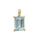 Colgante con piedra en color "sky blue" oro 18k
