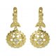 Pendientes cubana pequeña oro 18k
