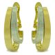 Pendientes bicolor doble aro oro 18k