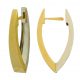 Pendientes aro bicolor reversibles oro 18k