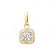 Colgante cuadrado con circonitas oro 18k