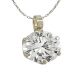 Gargantilla con circonita en oro blanco de 18k
