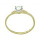 Anillo fino brillo con circonitas oro 18k