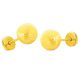 Pendientes bola lisa brillo 5mm. oro 18k