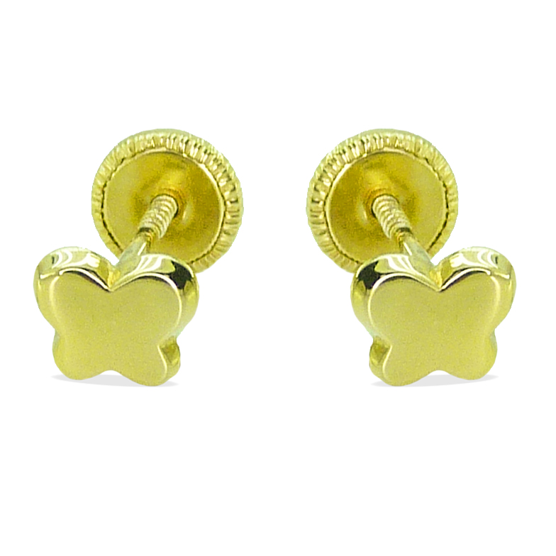 Pendientes con forma de mariposa en oro de 18k
