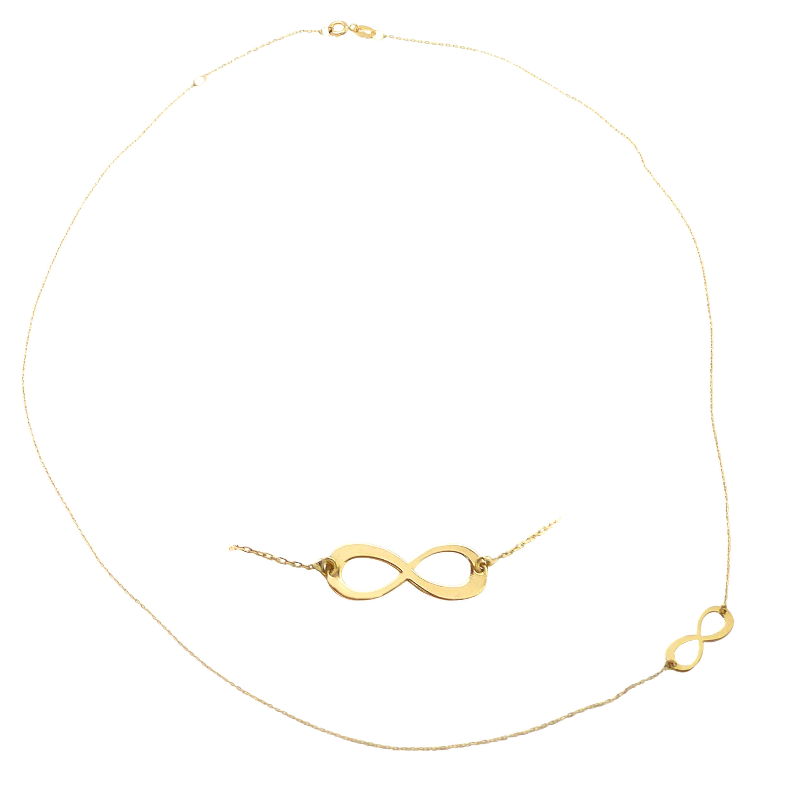 Collar con motivo del infinito oro amarillo 18k