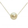 Gargantilla perla blanca esférica 10mm. oro 18k