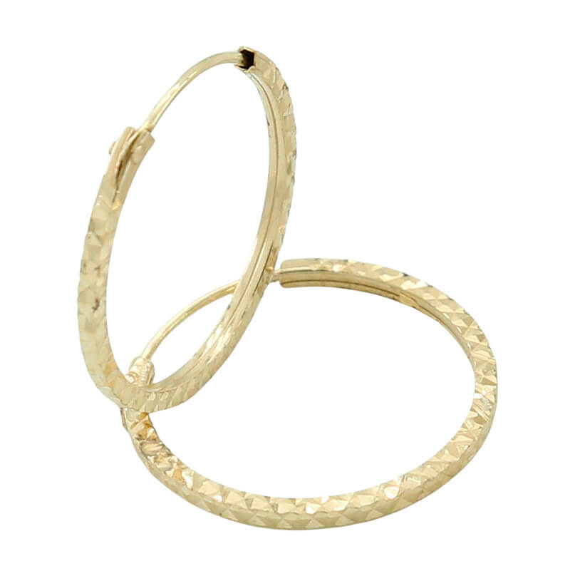 Pendientes aro tallados oro 18k