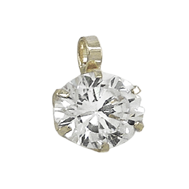Colgante circonita con garras oro blanco 18k