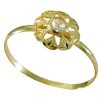 Anillo cubana con circonita oro 18k