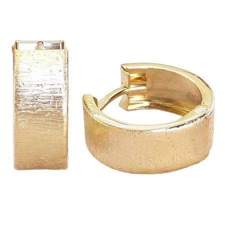 Aros huggies matizados oro 18k