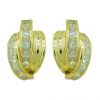 Pendientes bandas circonitas oro 18k
