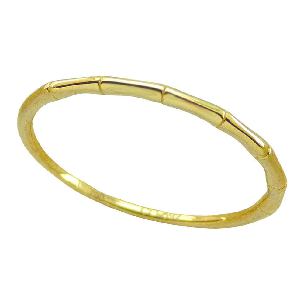 Anillo en forma de bambú oro 18k