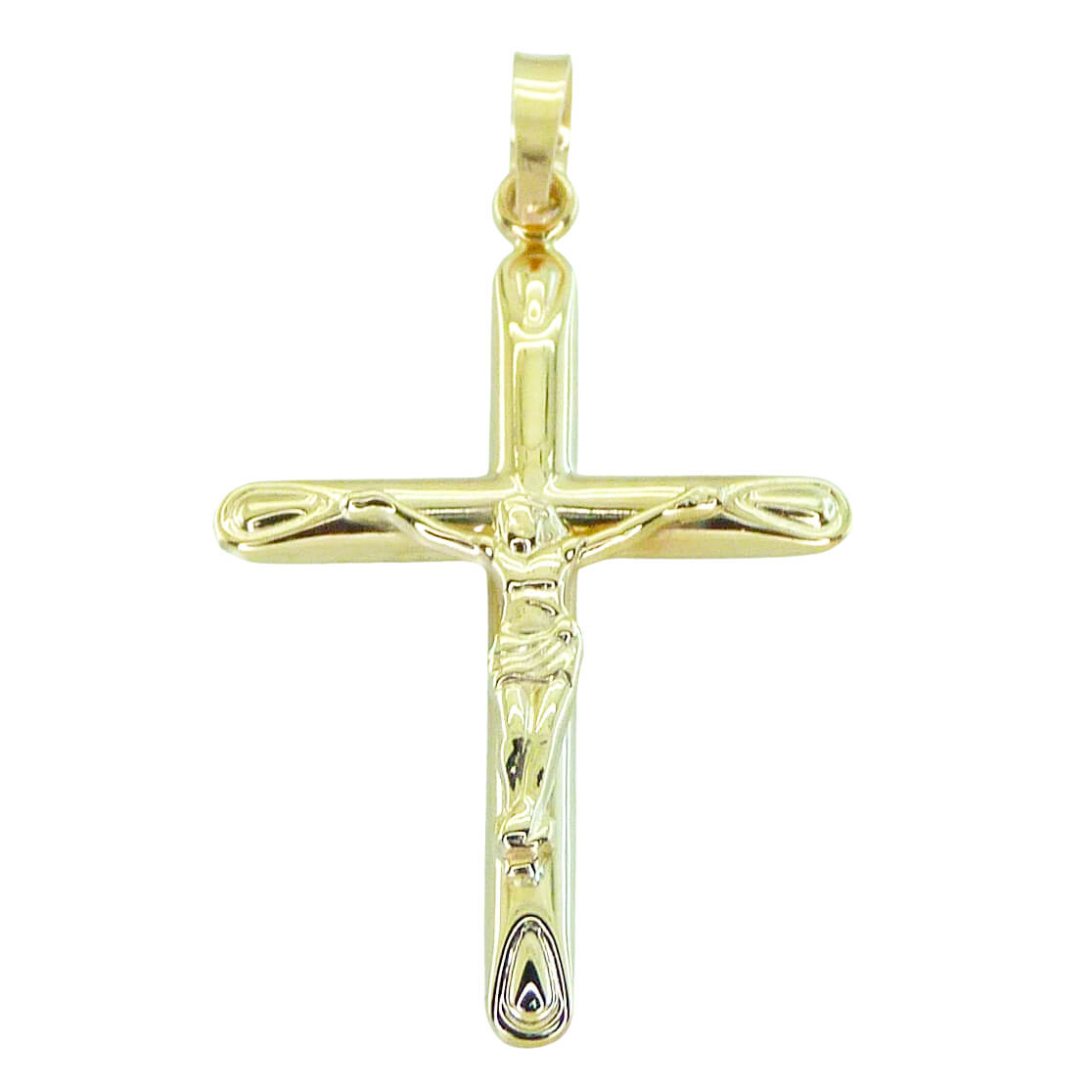 Colgante cruz con cristo oro 18k