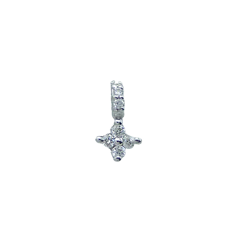 Colgante brillante oro blanco 18k