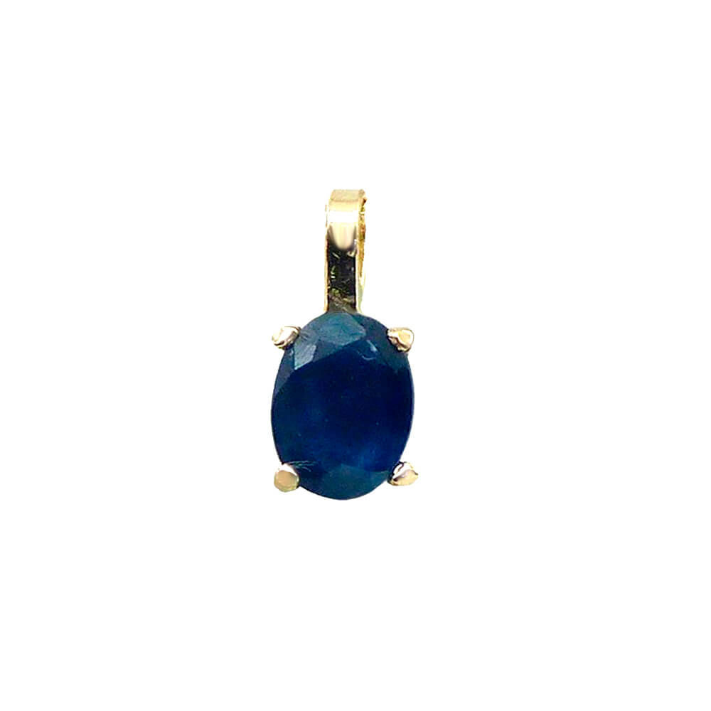 Colgante zafiro oval calidad 0.53 Ct oro 18k