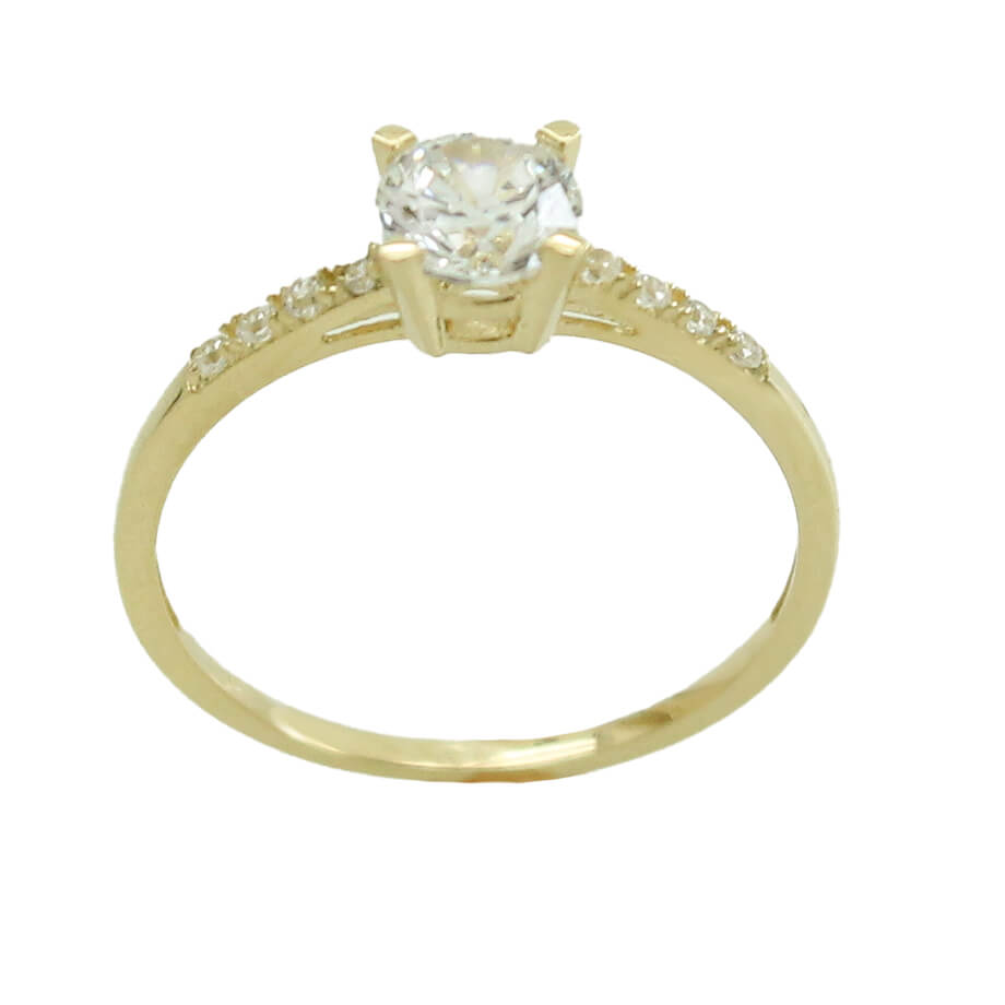 Sortija brillo circonitas oro 18k
