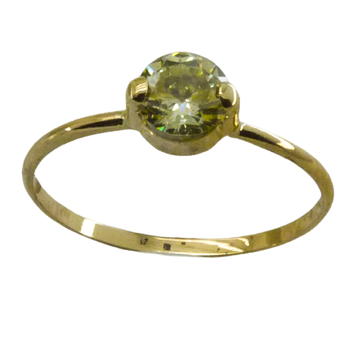 Anillo piedra color citrino oro de 18k