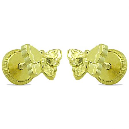 Pendientes con forma de mariposa oro 18k
