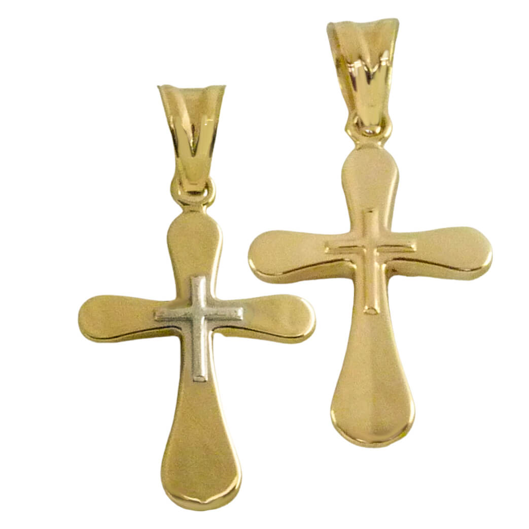 Colgante cruz reversible oro de 18k
