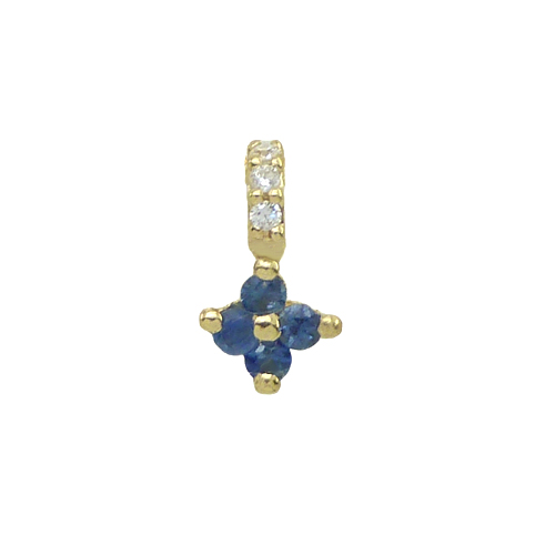 Colgante zafiros y diamantes oro 18k