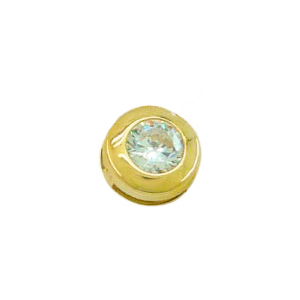 Colgante chatón con circonita de 5mm.Sin reasa.oro 18k