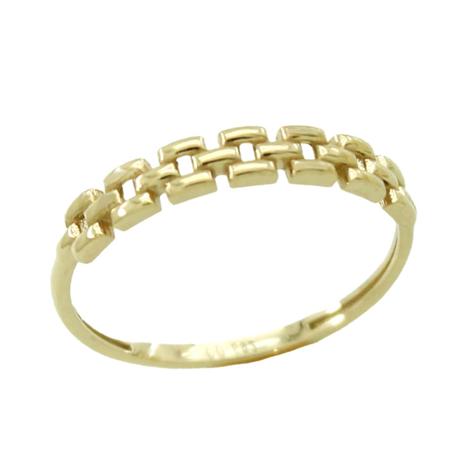 Sortija Panther 2x1 brillo liso oro 18k
