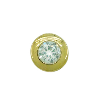 Colgante chatón con circonita sin reasa oro 18k