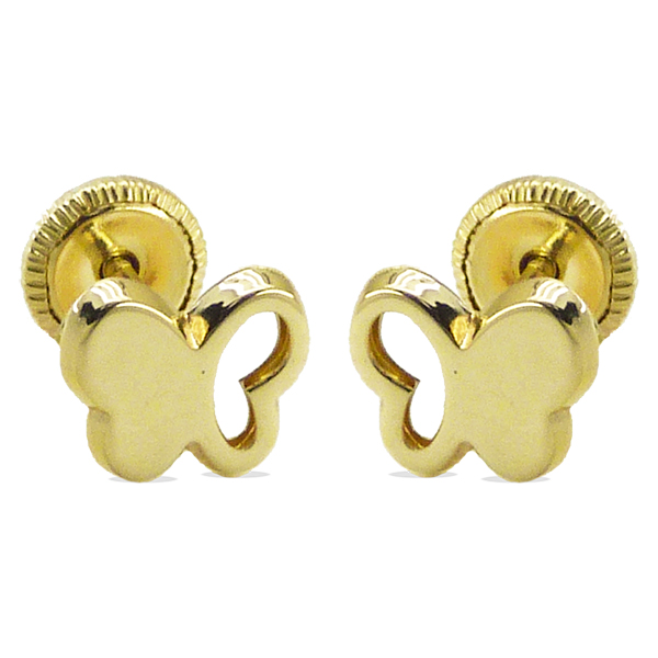 Pendientes mariposa calada oro 18k