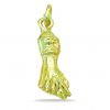 Colgante puño higa brillo grande 16mm. oro 18k