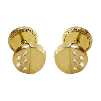 Pendientes circonitas forma redonda 5mm. oro 18k