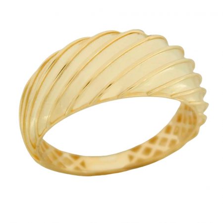 Anillo mujer gallones brillo mate oro 18k