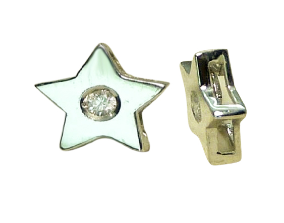 Colgante estrella brillo diamante oro 18k