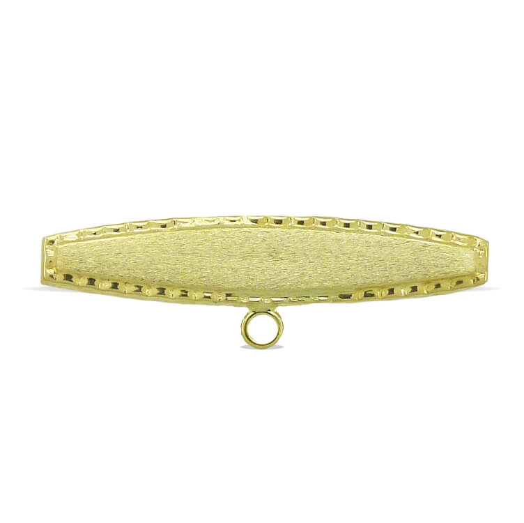 Broche de bebé matizado grabable oro 18k
