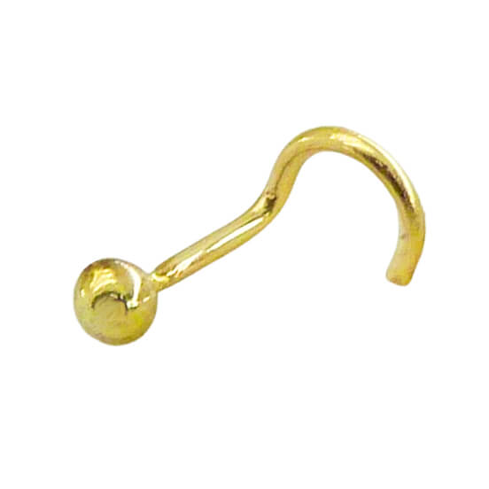 Piercing de nariz con bola de 2mm.oro 18k