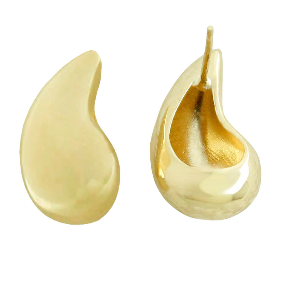 Pendientes de mujer forma de gota oro 18k