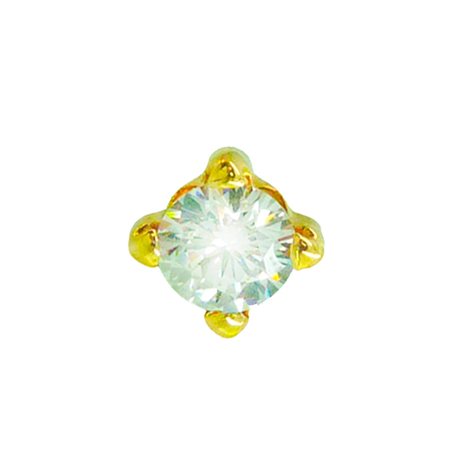 Colgante garras con circonita sin reasa 5x5mm. oro 18k