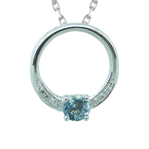Gargantilla circulo brillo topacio y diamantes oro 18k