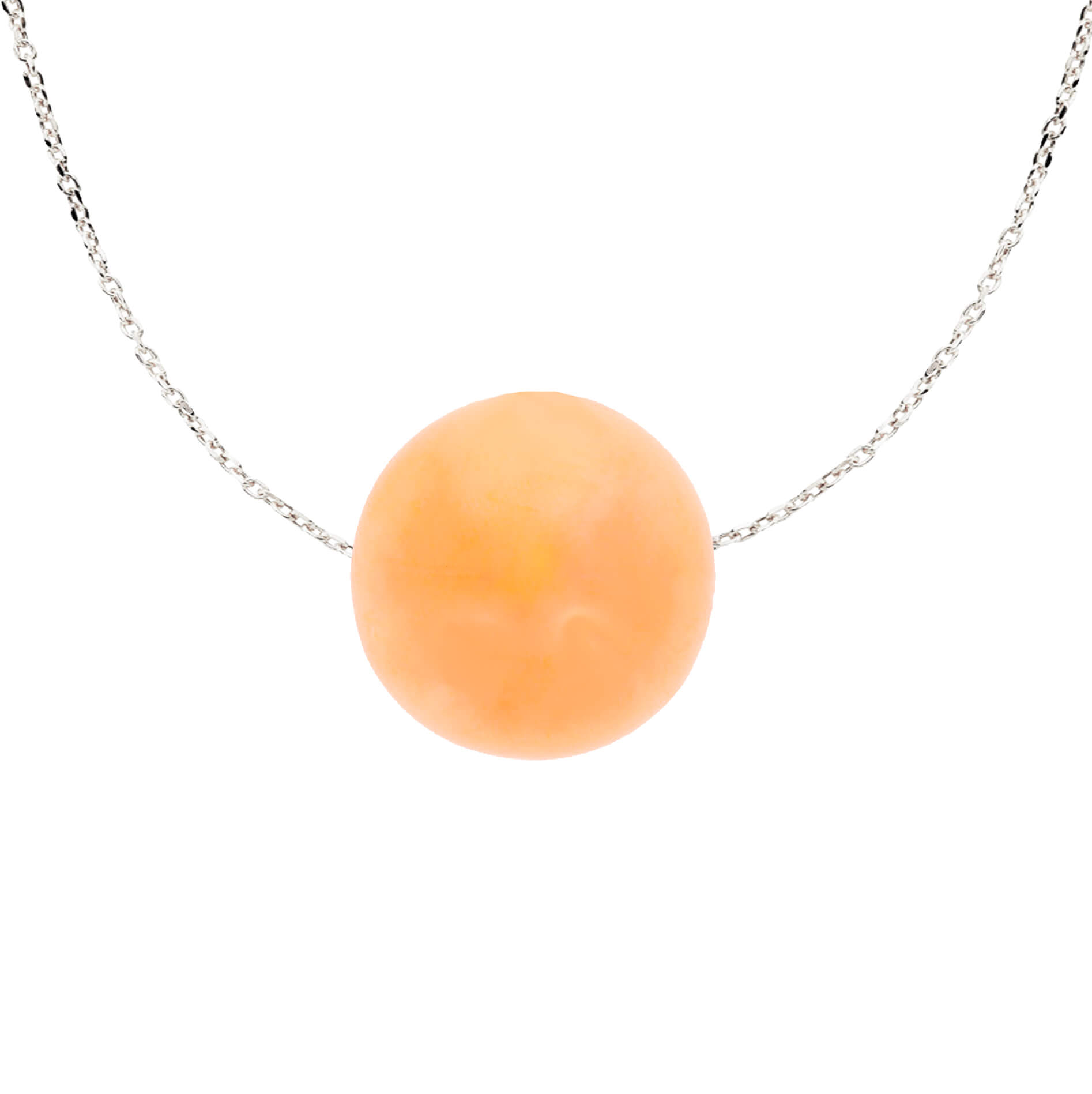 Gargantilla bola de oro rosa de 8mm. oro 18k