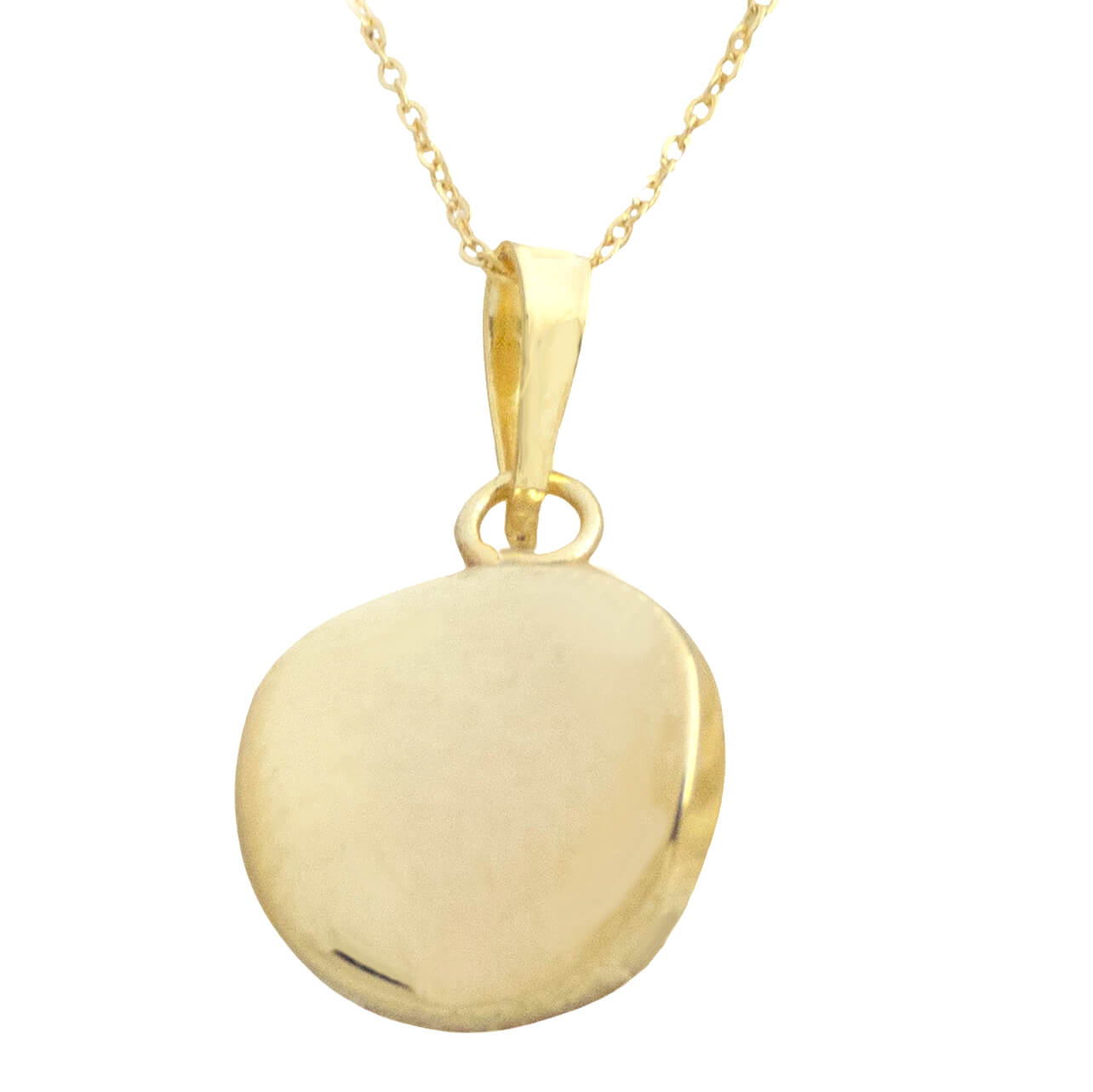 Gargantilla lisa brillo redonda cóncava oro 18k