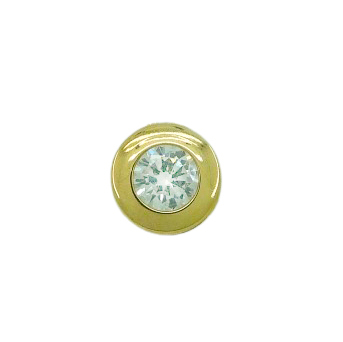 Colgante chatón con circonita de 3mm.Sin reasa.oro 18k