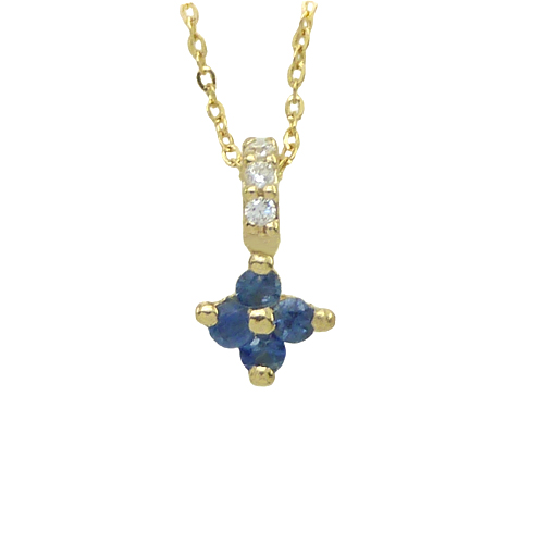 Gargantilla zafiros y diamantes oro 18k
