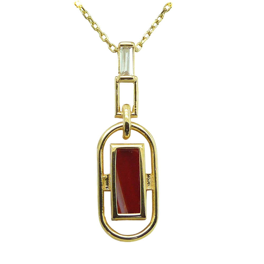 Gargantilla ágata roja oro 18k