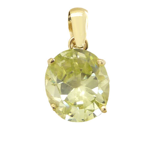 Colgante garras piedra oval color citrino oro 18k