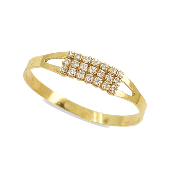 Anillo comunion con circonitas oro 18k