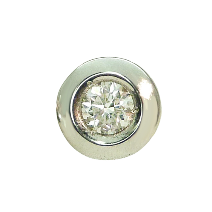 Colgante chatón de diamante oro blanco 18k
